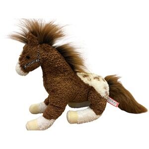 Douglas Cuddle Toy Horse Plush Brown White Spotted Stuffed Animal Pony 12 Inch